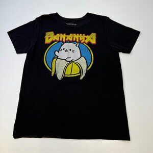 Bananya Shirt Men Medium Spell Out Anime Japan Banana Cat Graphic Hype Core Go